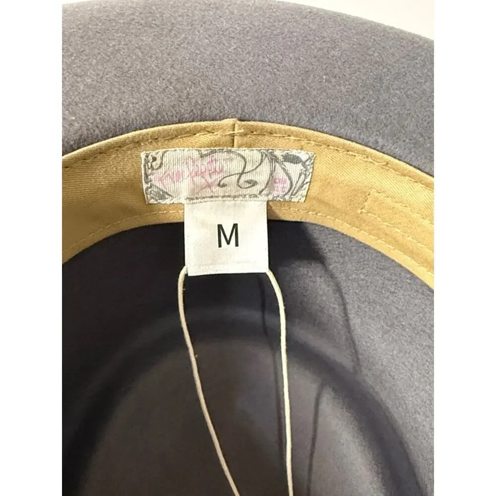 Free people cosmic round top grey wool hat size medium. Cowboy rodeo hat NWT.